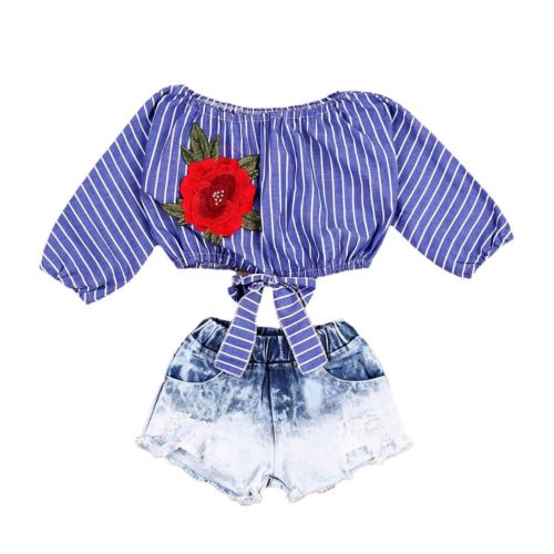Sofia Denim Shorts Set