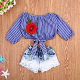 Sofia Denim Shorts Set