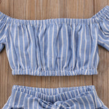 Garcia Off-Shoulder Stripe Set