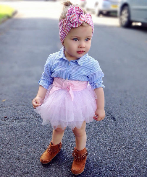 Carly Pin Stripe Tutu Set
