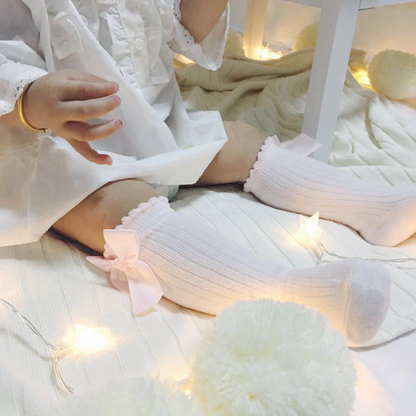 Satin Bow Socks