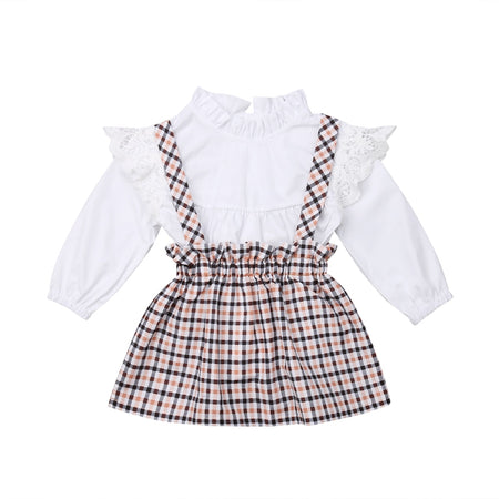 Dion Houndstooth Pinafore Set