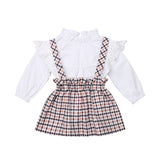 Karinne Plaid Pinafore Set