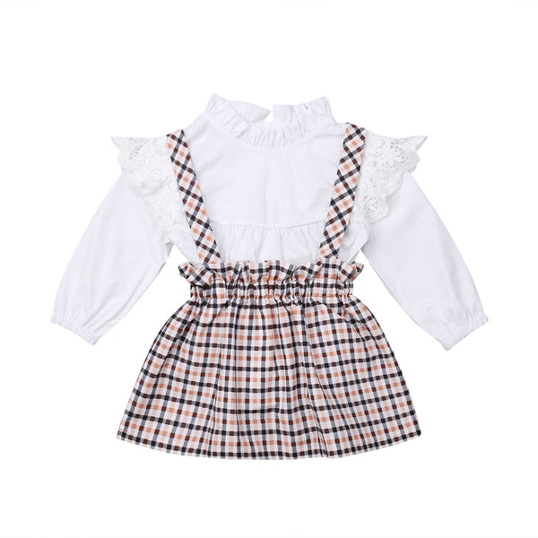 Karinne Plaid Pinafore Set