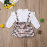 Karinne Plaid Pinafore Set