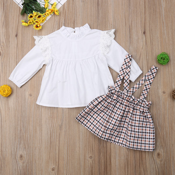 Karinne Plaid Pinafore Set