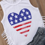 Miss America Denim Shorts Set