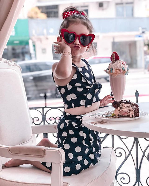 Stella Polka-Dot Skirt Set