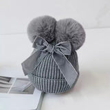 Mia Pompom Bow Beanie