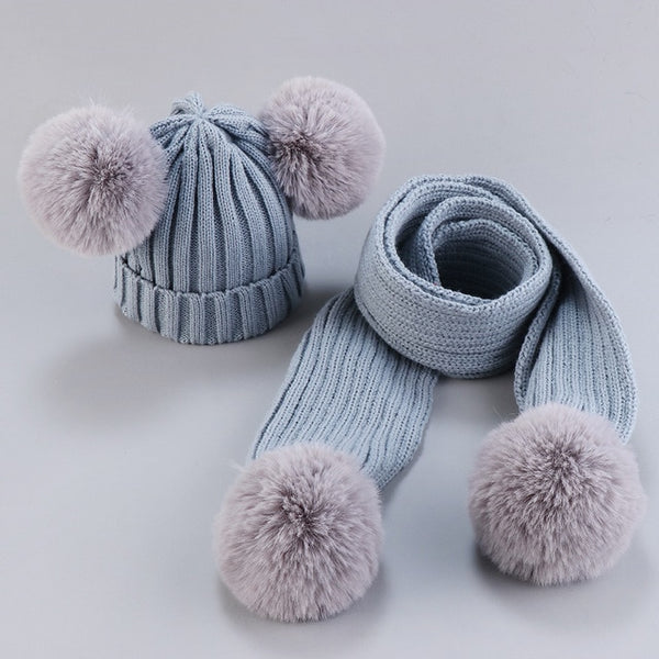 Jada Pompom Beanie & Scarf Set